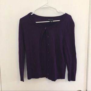 New York & Company Purple Cardigan